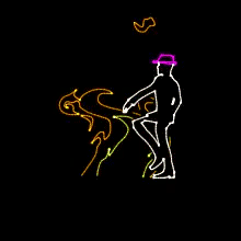 Dance graphic laser show